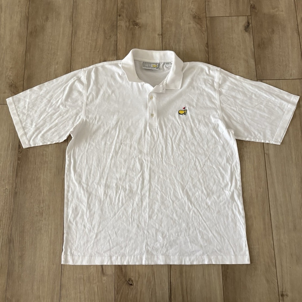 Augusta National Golf Shop Masters‎ Polo Shirt Mens XL White Vintage Cotton
